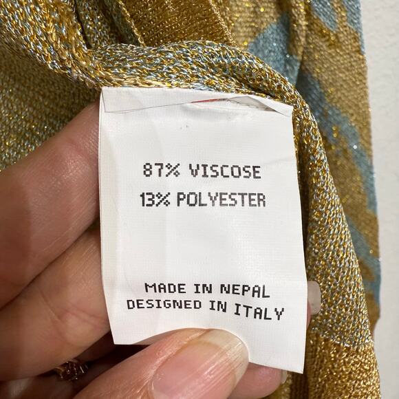 Happy Sheep Metallic Open Front Cardigan Sz L NWT - Picture 7 of 13